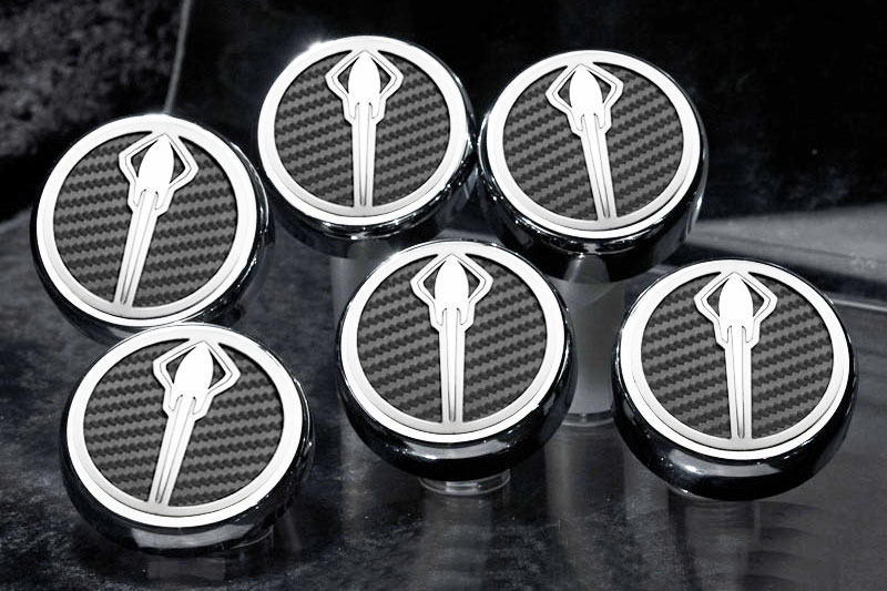 2014-2019 Chevrolet Z06/C7 Corvette MANUAL, Fluid Cap Cover Set 6pc, American Car Craft Black 6pc Stingray Emblem