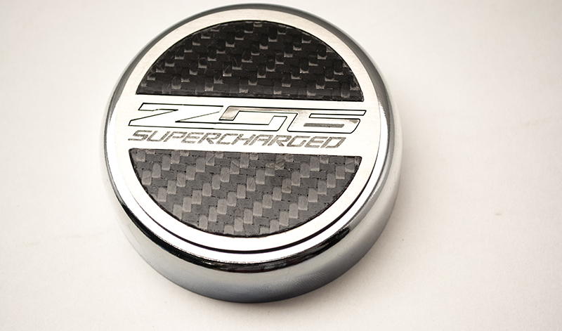 2015-2019 Z06 Corvette Fluid Cap Cover Set Z06 Automatic Fluid Cap Cover Set Z06 SUPERCHARGED w/ REAL Carbon Fiber 5pc