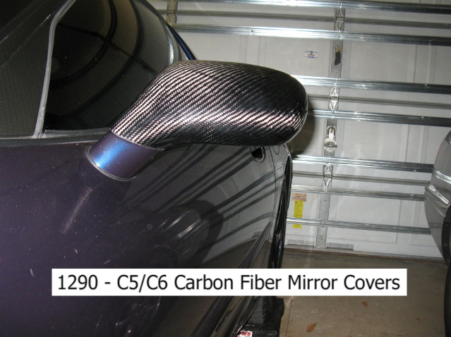 C5 Corvette Real Carbon Fiber Mirror Covers - Pair,  Fits all Models