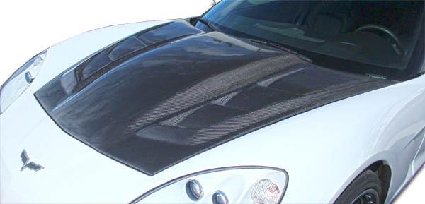 2005-2013 Chevrolet Corvette C6 Carbon Creations DriTech H-Design Hood - 1 Piece