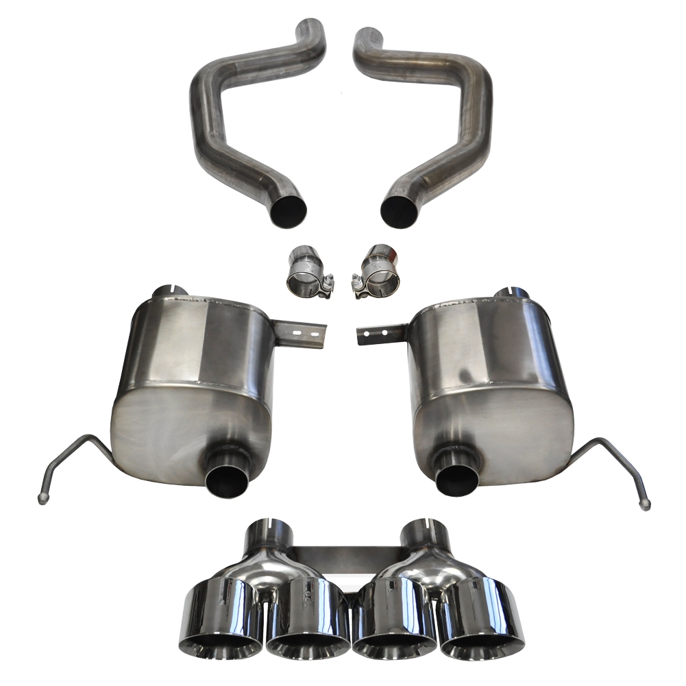 C7 Corvette Z06, CORSA SPORT Axle-Back Performance Exhaust System, Quad 4.50" Round Tips