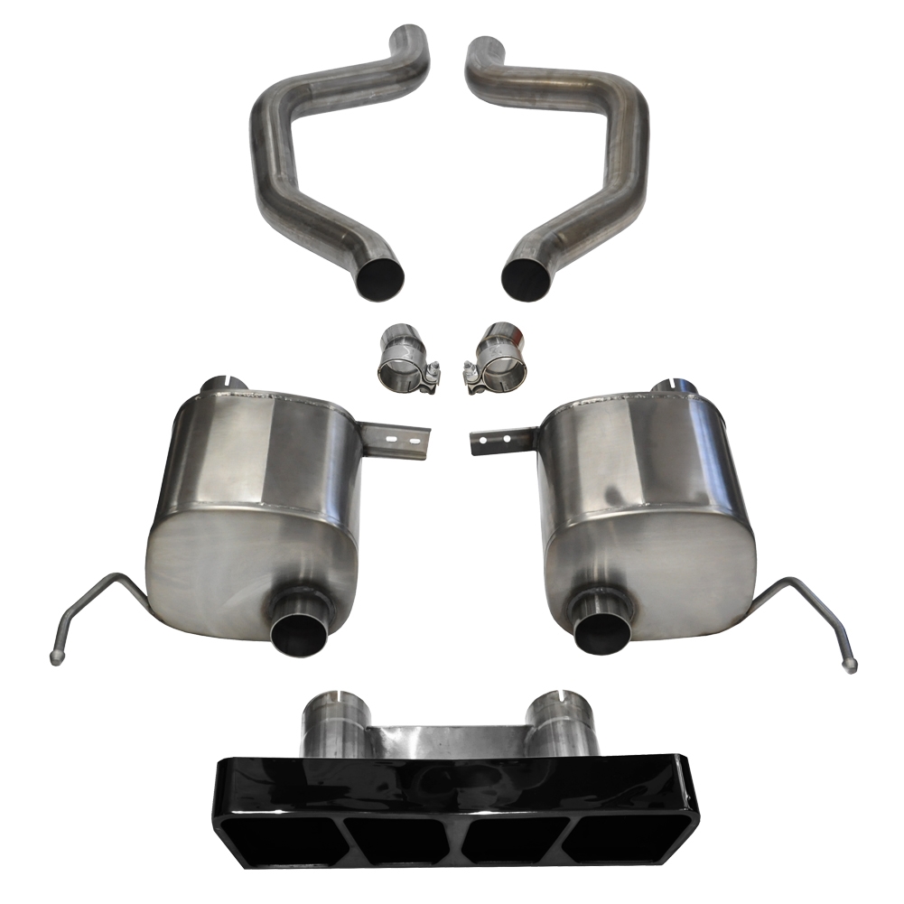 C7 Corvette Z06, CORSA EXTREME Axle-Back Performance Exhaust System, Black Poly Tip