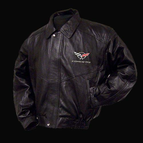 C5 Corvette Lambskin Bomber Jacket w/C5 Corvette Embroidered Emblem