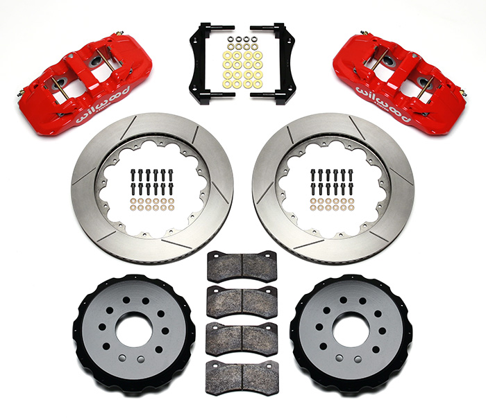 Wilwood AERO4  Big Brake Rear Brake Kit, C5, C6, Z06 Corvette, 14" 2 Piece  Rotors, Pads, Brackets