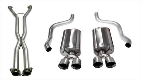 2.5 Inch Cat-Back Sport Dual Exhaust 3.5 Inch Tips 09-13 Corvette 6.2L Stainless Steel Corsa Performance