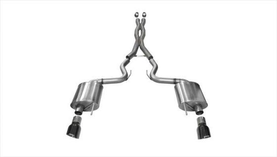 3.0 Inch Cat-Back Sport Dual Exhaust 4.5 Inch 15-17 Ford Mustang GT Fastback 5.0L V8 Stainless Steel Corsa Performance