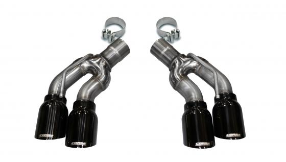 Two Twin 4.0 Inch Clamps Included Dual Rear Exit For Corsa Cadillac CTS-V Exhaust Only Stainless Steel Corsa Performance
