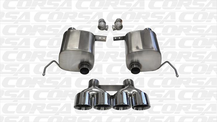 C7 Corvette Stingray CORSA Extreme Dual Rear Exit; Quad 4.5" Polished Tips