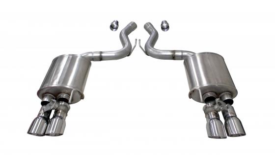 3.0 Inch Valved Axle-Back Sport Dual Exhaust 4.0 Inch Tips 18-Present Mustang GT Fastback Active Valves 5.0L V8 Stainless Steel