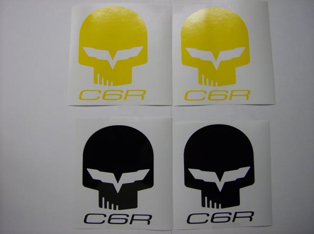 2005-13 C6 Corvette JAKE Mascot Logo Decal Set Solid