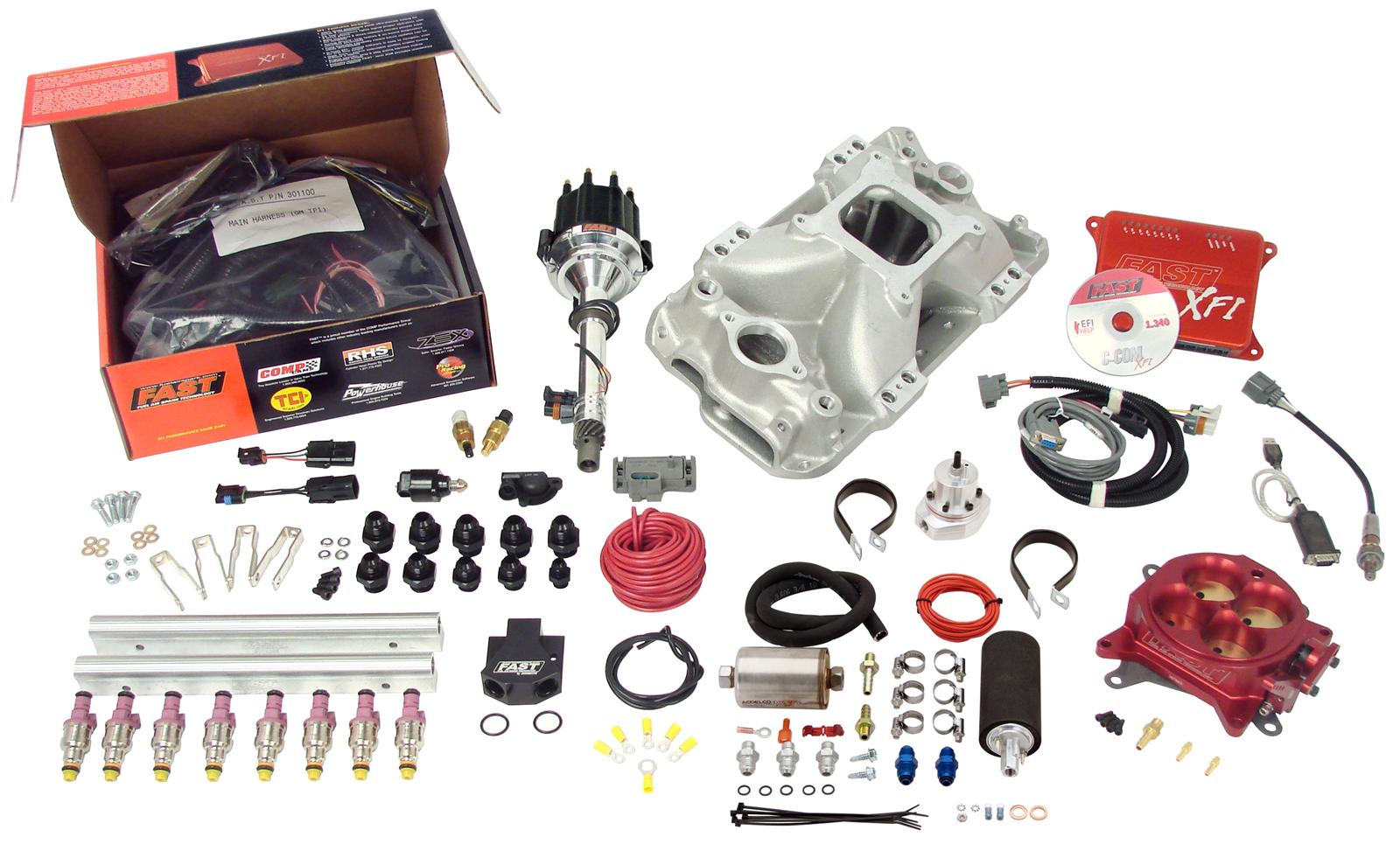 1969-1996 Chevrolet Corvette  XFI 2.0 SBC Polished 550 Kit