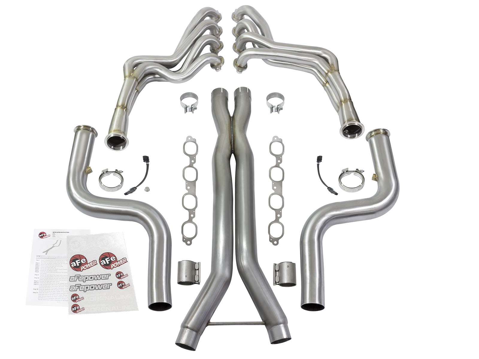 Camaro SS 16-17 V8-6.2L Twisted Steel Tri-Y Long Tube Header & X-Pipe; RACE Series