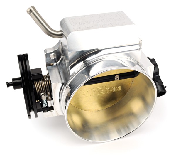 FAST Throttle Body, Big Mouth, Stock Flange, 102 mm Single Blade, IAC / TPS Sensors Included, Aluminum, Polished, 4-Bolt, GM LS