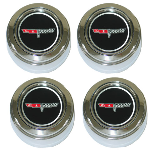 1980-1981 Aluminum Wheel Center Cap With Emblem - Set of 4