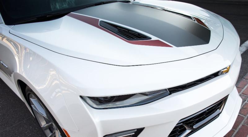 2016+ Camaro Hood Center ACCENT RS BLANK Stripe Kit, HERITAGE RS Single Color, NO Spoiler