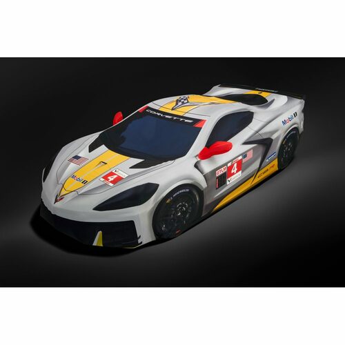 20-22+ C8  Corvette Premium Indoor Car Cover with (Gray W/ High Wing Spoiler) C8.R Print