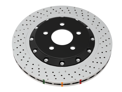 DBA 2020+ Chevrolet Corvette C8 Z51 Rear Slotted 5000 Series Rotor w/ Nas Nuts