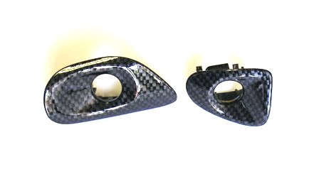 C6 Corvette Door Button Bezels  GM 08- 09 Carbon Pattern