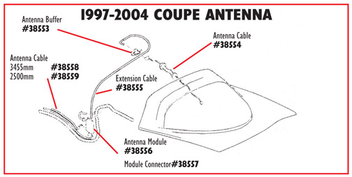 Antenna Buffer. Coupe, C5 Corvette