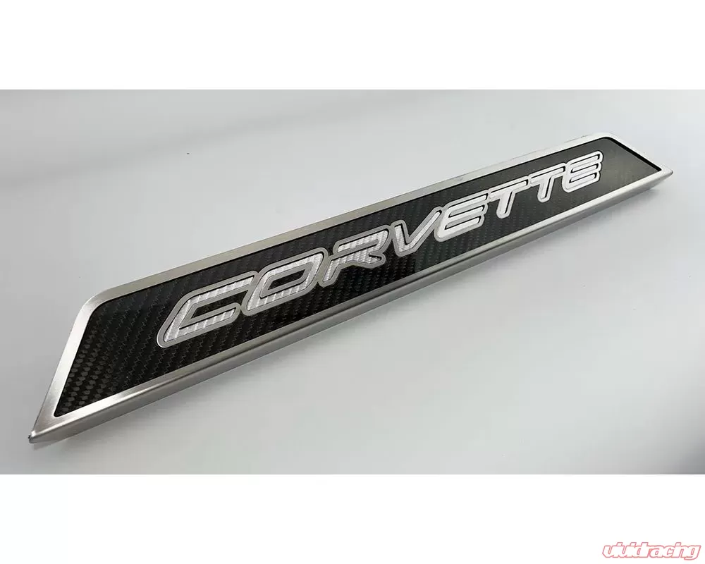 American Car Craft Corvette Style White Carbon Fiber Replacement Door Sills Chevrolet C8 Corvette Stingray 2020-2024