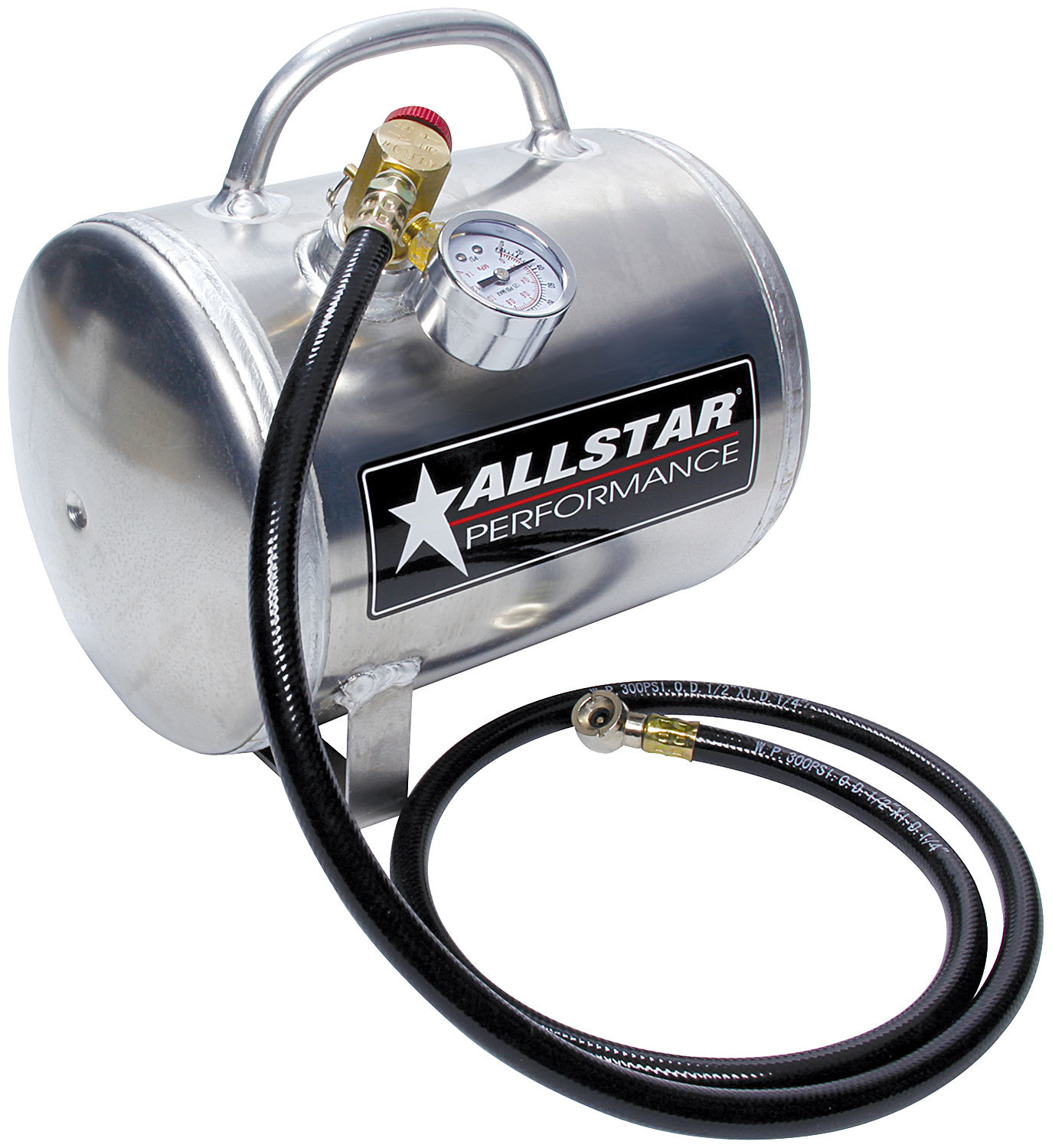 ALLSTAR, Compressed Air Tank, Portable, 1-1/2 gal, 7 in Diameter, 10 in Long, Ho