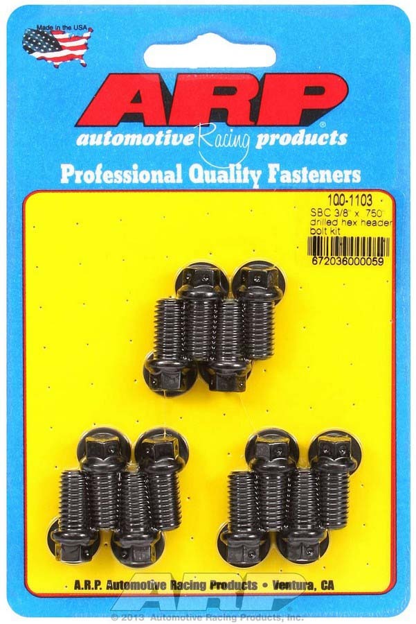 ARP 100-1103 Header Bolt Kit - 6pt. 3/8 x .750 UHL (12)