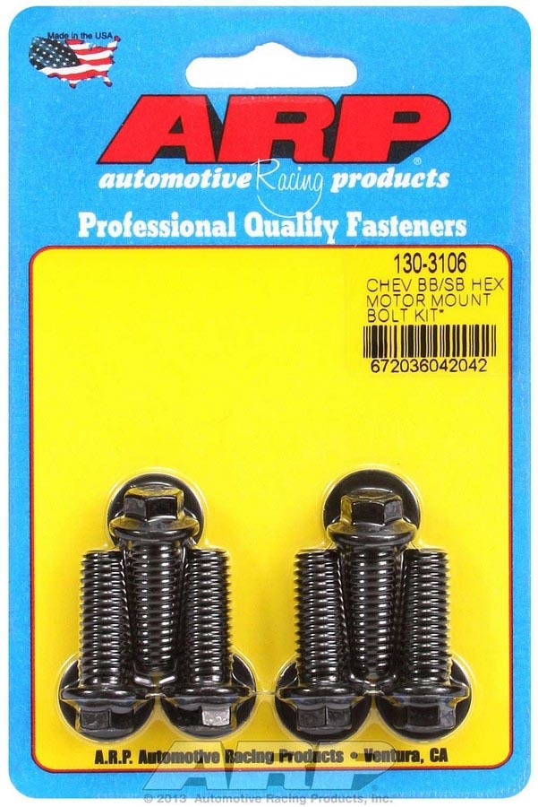 ARP 130-3106 Motor Mount Bolt Kit 6pt. Chevy