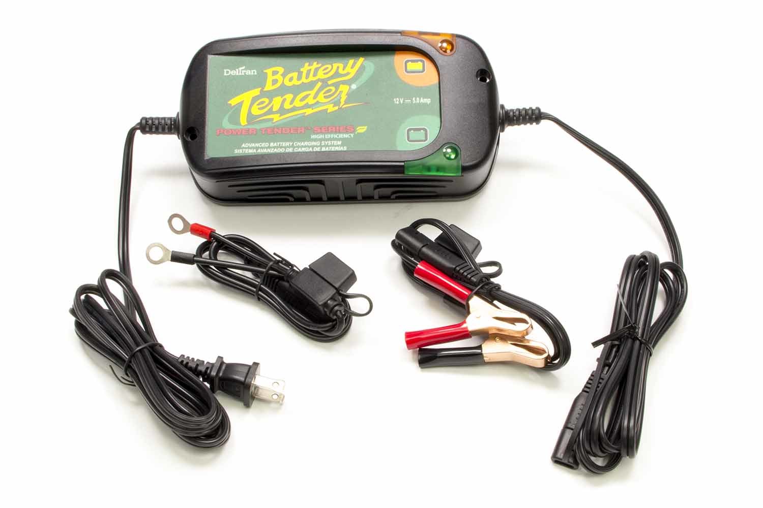 BATTERY TENDER Battery Charger, Battery Tender Power Tender Plus High Efficiency, 12V, 5 amp, 4 Step Charging Program, Quick