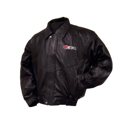 C6 Z06 Corvette Lambskin Bomber Jacket w/ Inlayed Z06 Emblems