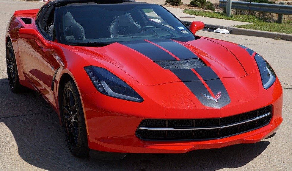 C7 Corvette, Stinger Custom COM Hood and Body Stripe Kit