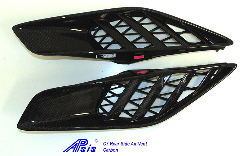 C7 Corvette 14-19 Laminated Carbon Fiber Rear Side Air Vent, 2 pcs/set $598.00 +