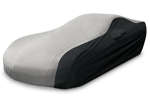 C6 Corvette 2005-2013 WCC Ultraguard Stretch Satin Car Cover, Two Tone Grey/Black