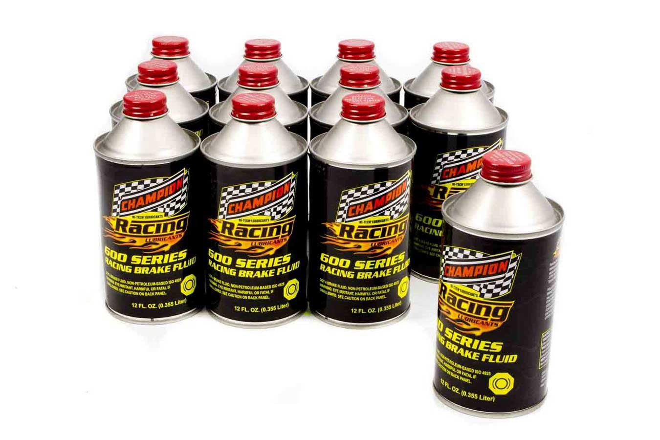 CHAMPION BRAND, Racing Brake Fluid DOT 4 12x12 oz.