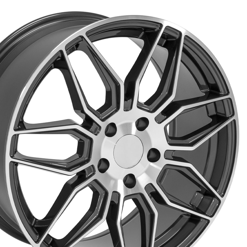 C8 Corvette Stingray and Z51 Models 19x8.5 Gunmetal Machined Rim, Reproduction, Single