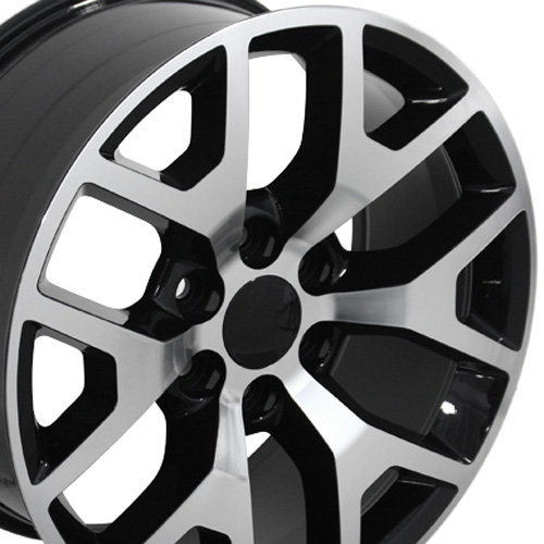 20" Replica Wheel fits GMC Sierra,  CV92 Black Machined 20x9