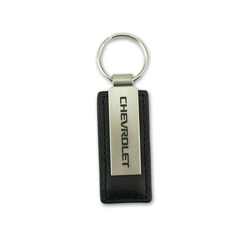 Chevrolet Ev Metal/Leather Key Tag