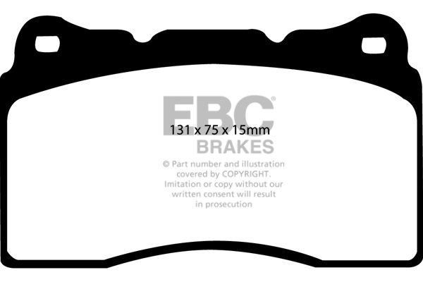 2014-2018 Cadillac CTS Premium Luxury, 3.6, V6, Yellowstuff Our Flagship range FRONT Disc Brake Pad Set FMSI D1049, DP41210R