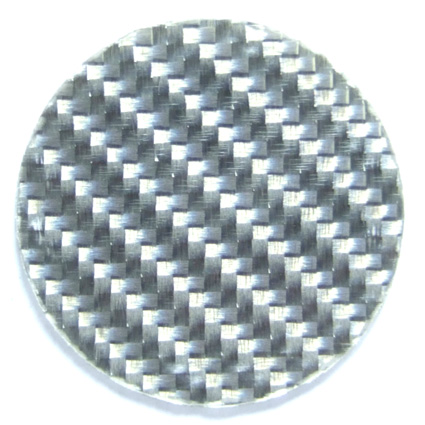 Oil Cap Emblem Round 37.5mm Silver Carbon Fiber for C5, C6 Corvette and Camaro