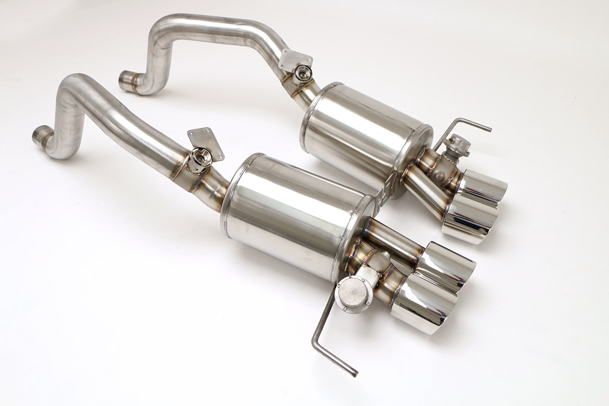 Chevy C7 Corvette Gen. 3 Fusion Exhaust w/ Retro Kit (non-NPP) (Round Tips) Billy Boat Exhaust 4'' Quad Rnd Tips