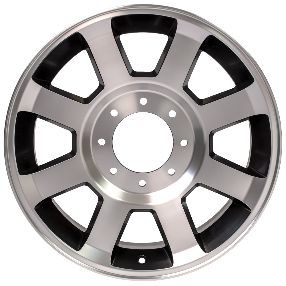 20" Fits Ford,  F250, F350 Wheel Replica,  Satin Black Machined Face 20x8