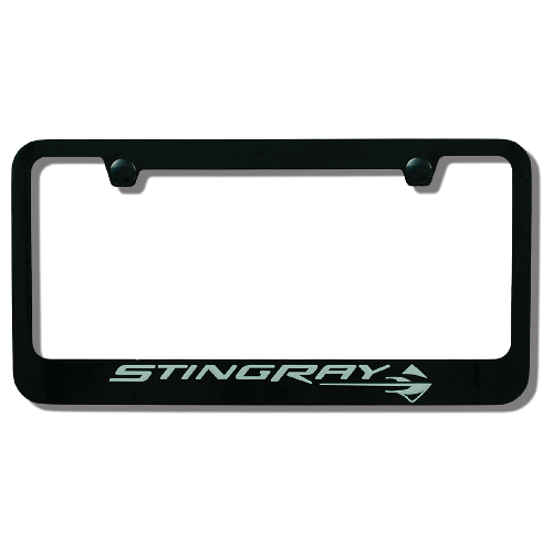 C7 Corvette STINGRAY Black Powder Coated License Plate Frame