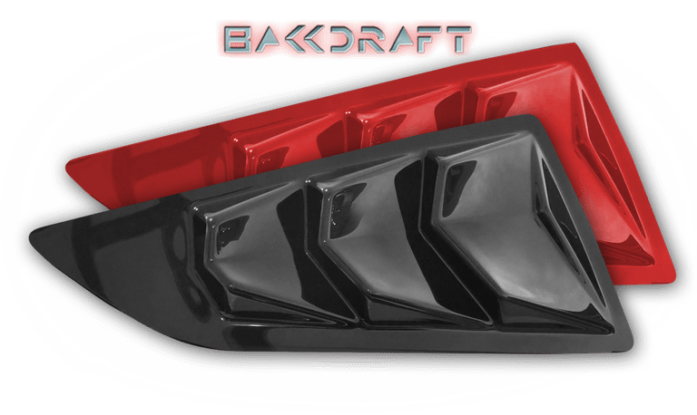 2014-19 C7 Corvette GlassSkinz Bakkdraft Side Window Valance / Louver, PAIR