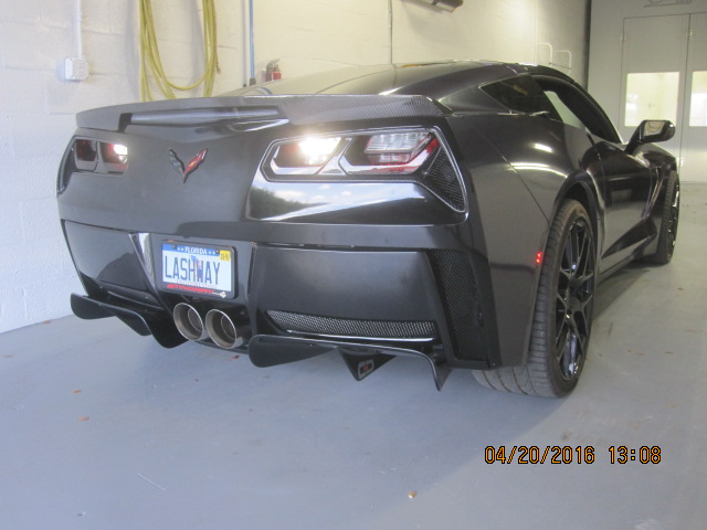 C7 Corvette, All Models, Original Brian Glover Design Rear Racing Diffuser w/ Single Outlet Exhaust