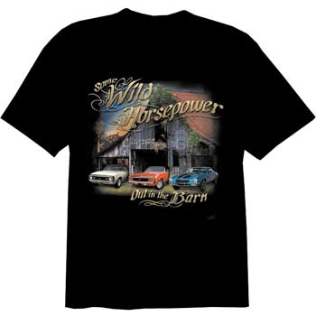 Camaros in the Barn Black Tee Medium -