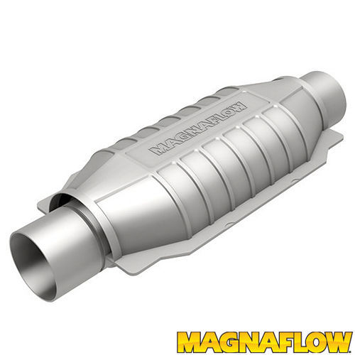 Catalytic Converter, Universal-Fit, 2.5 in Inlet, 2.5 in Outlet, Oval, 5.5 x 12 in Case, 16 in Long, Stainless