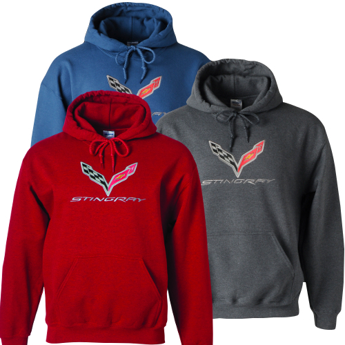 C7 Logo Corvette Stingray HOODED SWEATSHIRT, Hoody, Hoodie