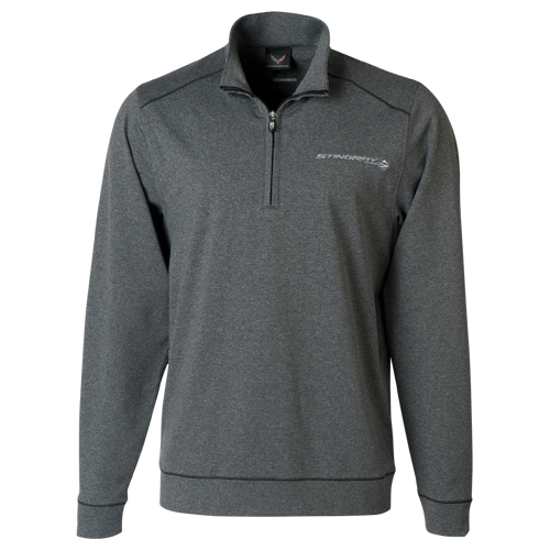 C7 Corvette C7 Stingray Shoreline Half Zip Sweater, Charcoal Heather