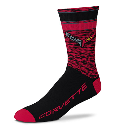 2020 C8 Corvette, Corvette RED CREW SOCKS, Pair