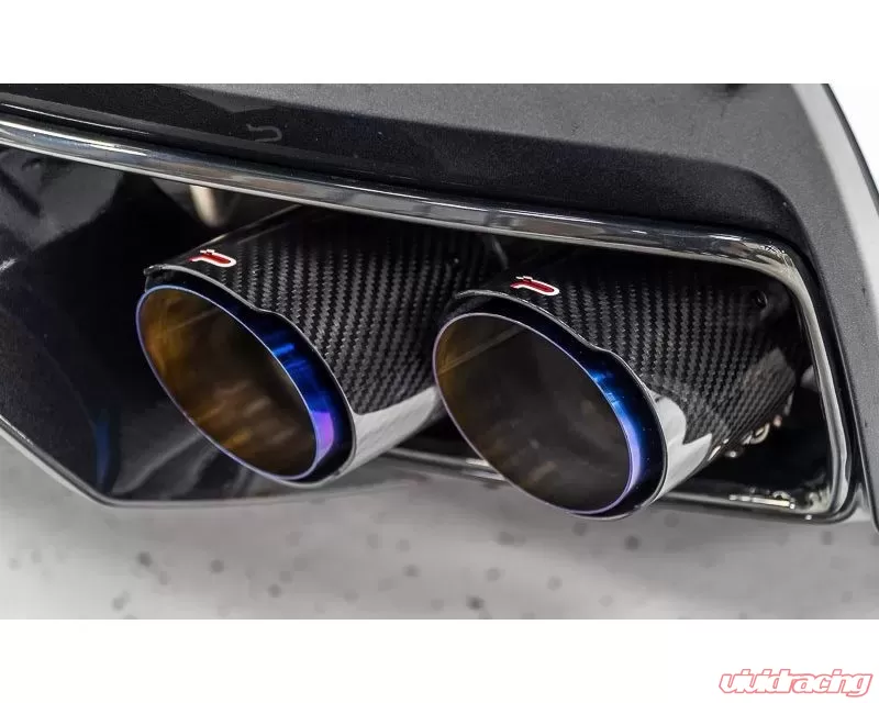 Paragon Performance Track Exhaust Gloss Carbon w/ Blue Tips Chevrolet C8 Corvette Stingray 2020-2024