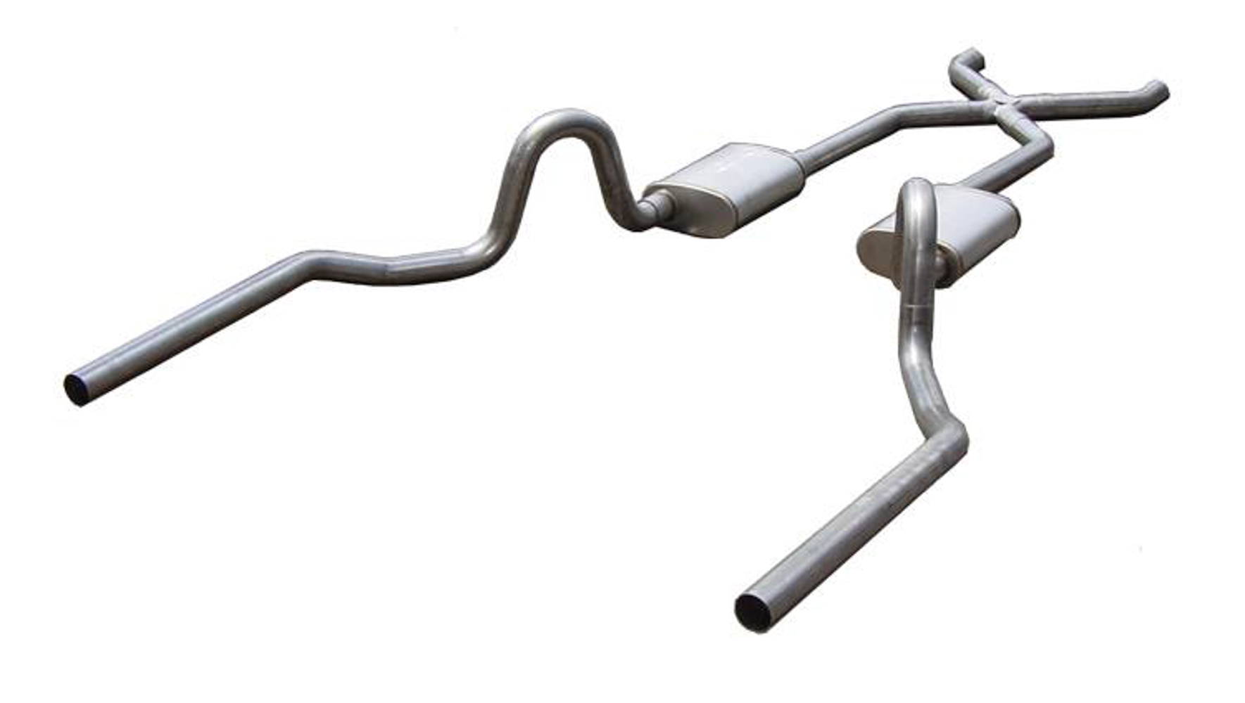 Exhaust System, Turbo Pro X-Pipe System, Header-Back, Dual Rear Exit, 2.5 in Dia